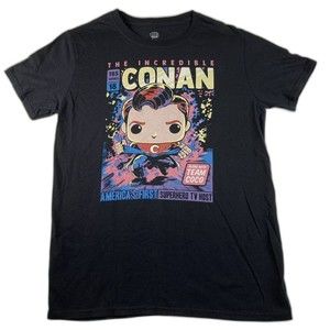 Funko POP! Tees The Incredible Conan (O'Brian) Black T-Shirt Men's Size Medium